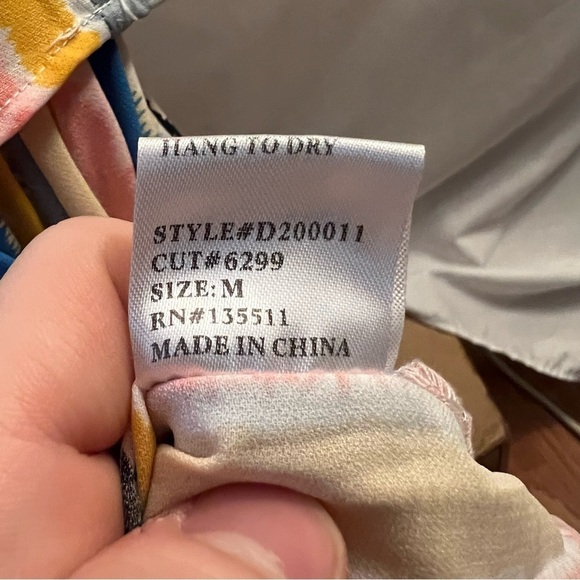 WHY DRESS RAINBOW STRIPE OFF SHOULDER MAXI DRESS Size M Multicolor Tiered artsy - Picture 8 of 12